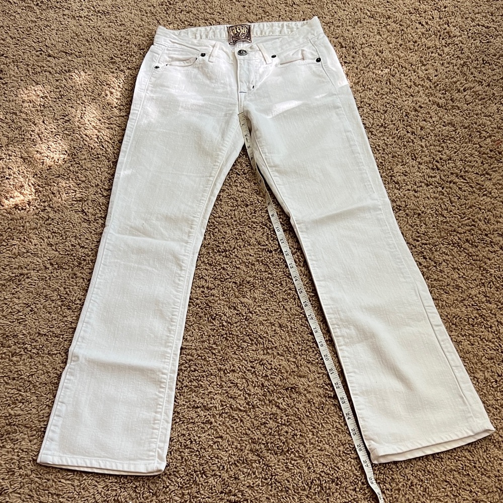 Rich & Skinny Women's Cream Straight Leg Jeans